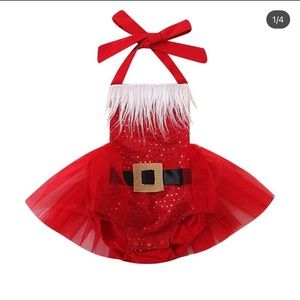 Baby Christmas Romper with Tutu